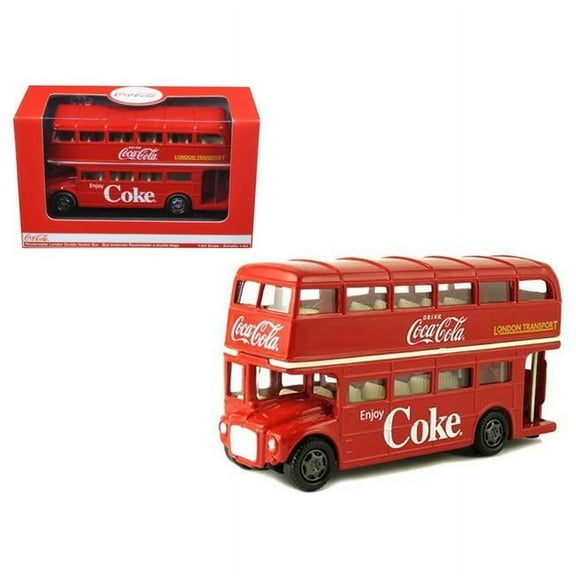 Motorcity Classics 1 by 64 Diecast 1960 Routemaster London Double Decker Bus Coca-Cola Model