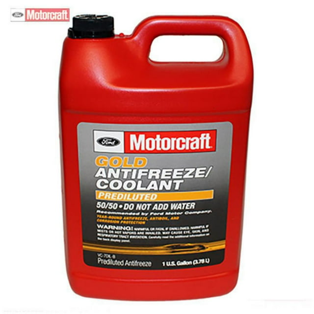Motorcraft 50/50 Gold Prediluted Antifreeze Coolant 1 U.S. Gallon Ford