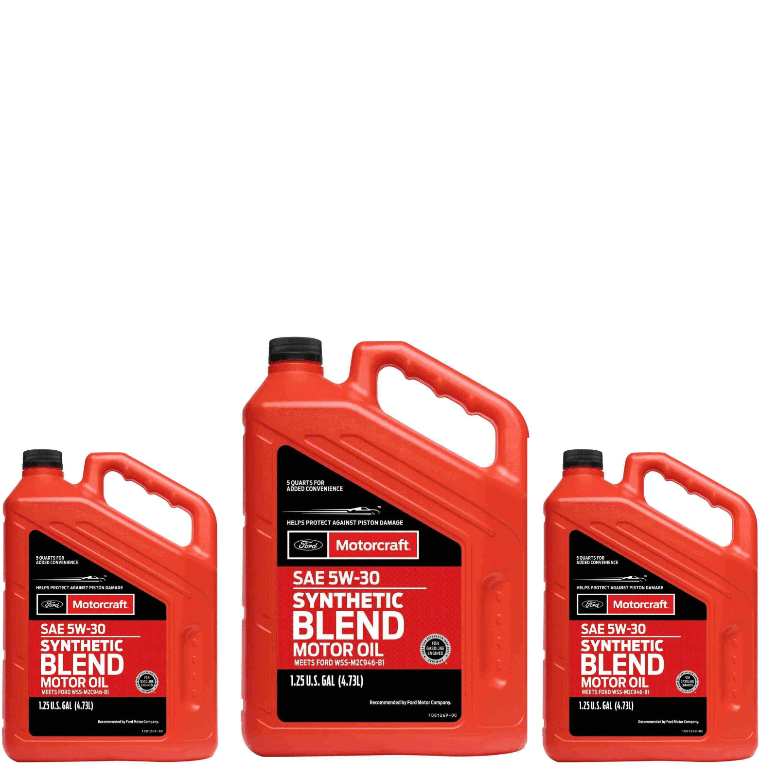 Motorcraft SAE 5W-30 Synthetic Blend Motor Oil - 12 Quart Case For Ford & Lincoln Vehicles