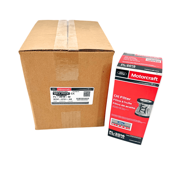 Motorcraft FL-2016W Genuine Motorcraft Engine Oil Filters Compatible with Ford 6.0/6.4L Diesel Engines - 6 Filter Pack