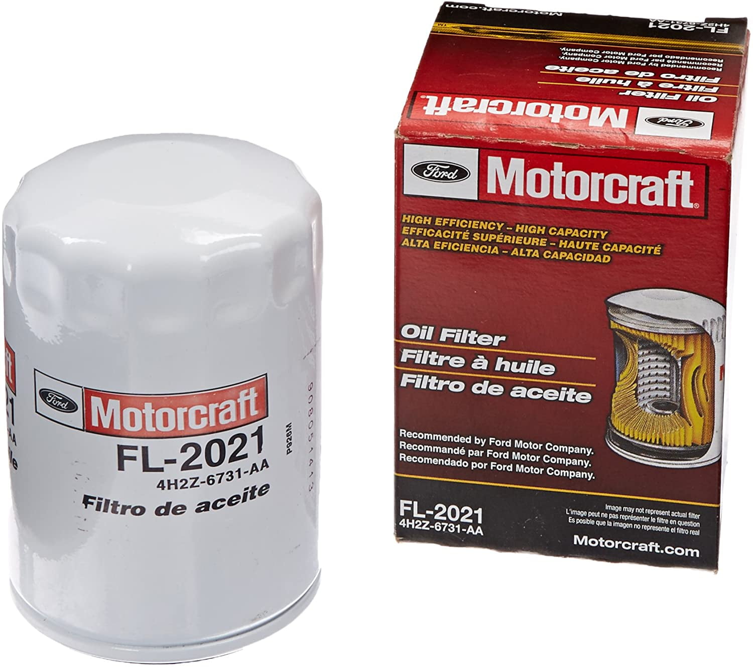 Motorcraft, Spin-On Oil Filter, FL2021, Pressure Protection 