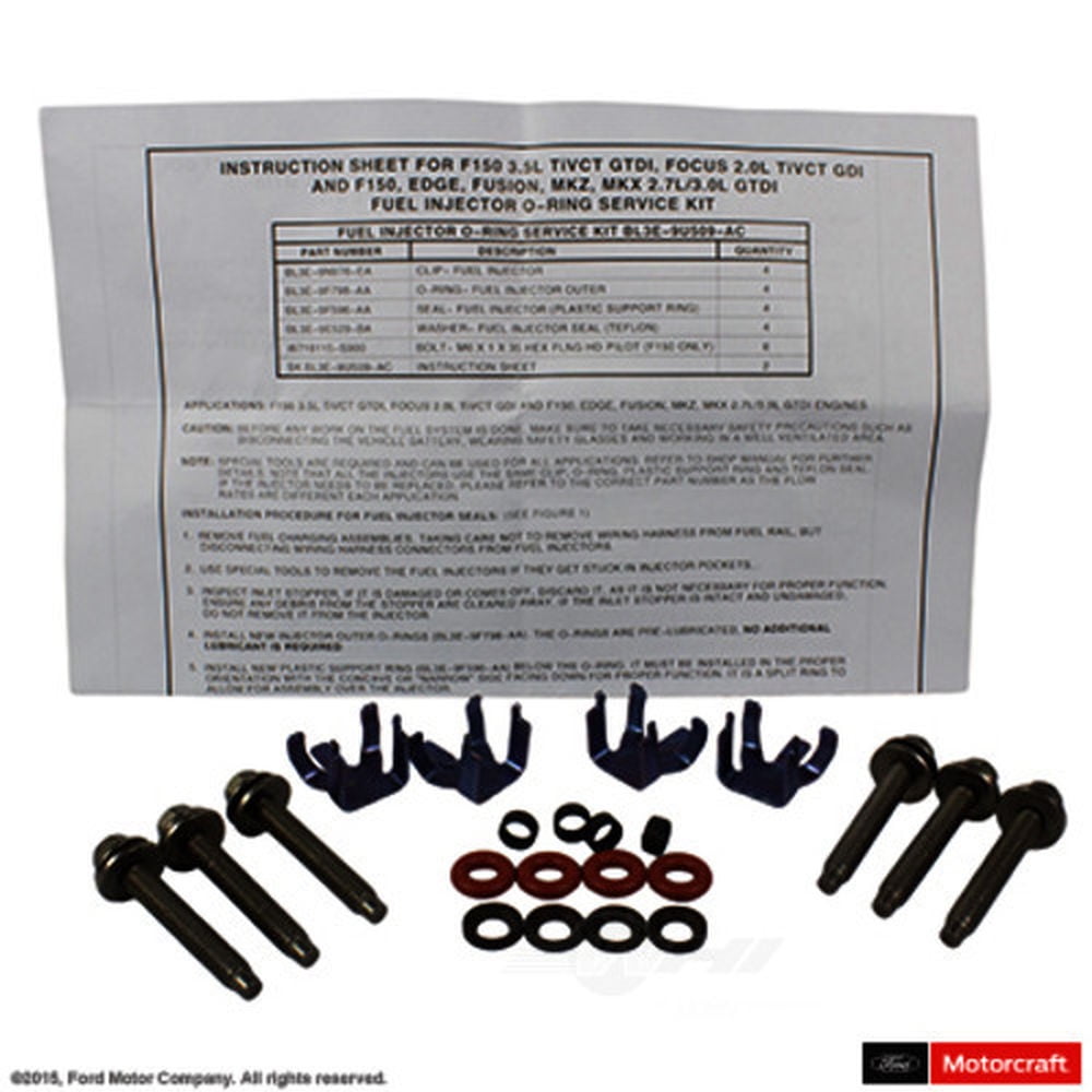 Motorcraft Fuel Injector ORing Kit Fits select 20122018 FORD FOCUS