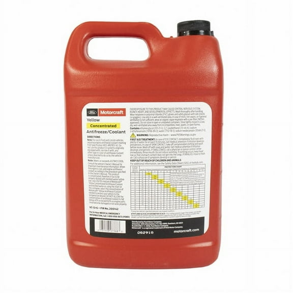 Motorcraft Genuinee Antifreeze & Coolant, 11.7" x 7.6" x 4.0"