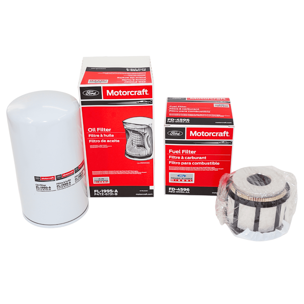 Motorcraft Oil Filter and Fuel Filter Change Kit - Includes FD4596 and FL1995A - Compatible with Ford 1998-2003 7.3L Diesel V8 Engines