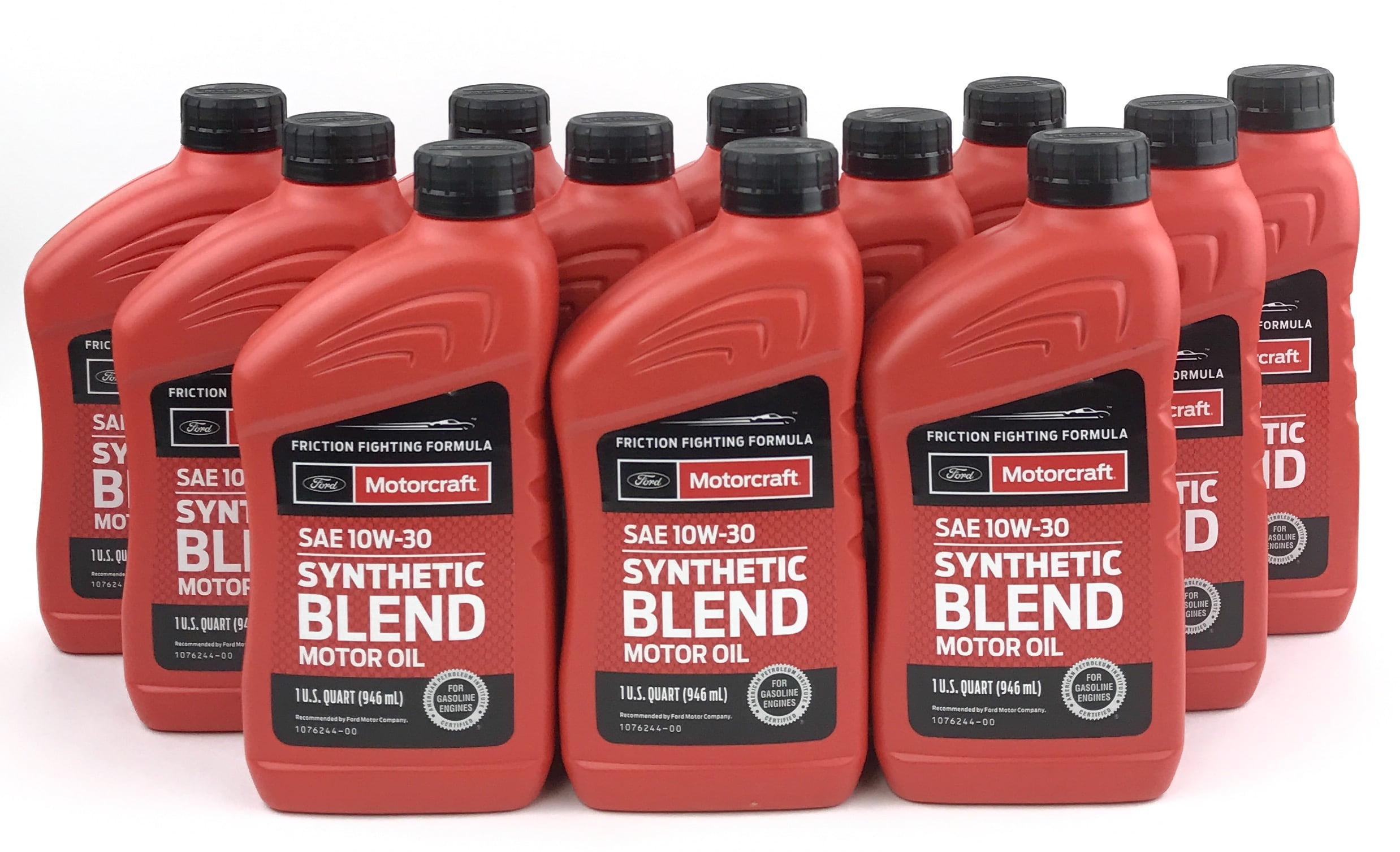 Motorcraft SAE 10W30 Synthetic Blend Motor Oil 12 Quarts