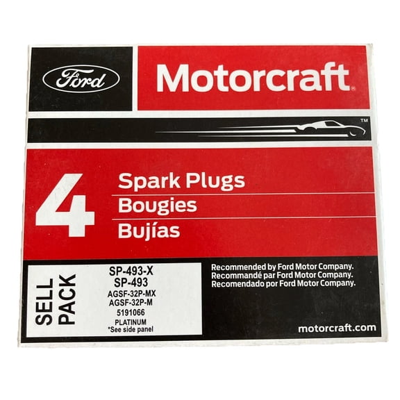 Motorcraft SP-493 Spark Plug 4 Piece Kit for Chevy GMC Ford Mazda Mercury New