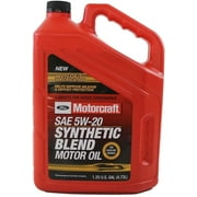 Motorcraft Synthetic Blend Motor Oil 5W-20, 5-Quart Jug, Sold By Each.