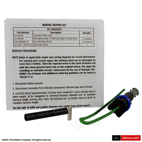 Motorcraft WPT-1124 Manifold Absolute Pressure Sensor Connector Fits select: 2011-2019 FORD F250, 2011-2019 FORD F350