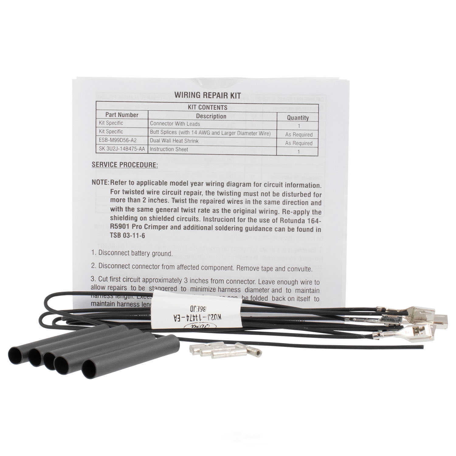 Motorcraft WT-1034 Fuel Pump Jumper Harness Kit