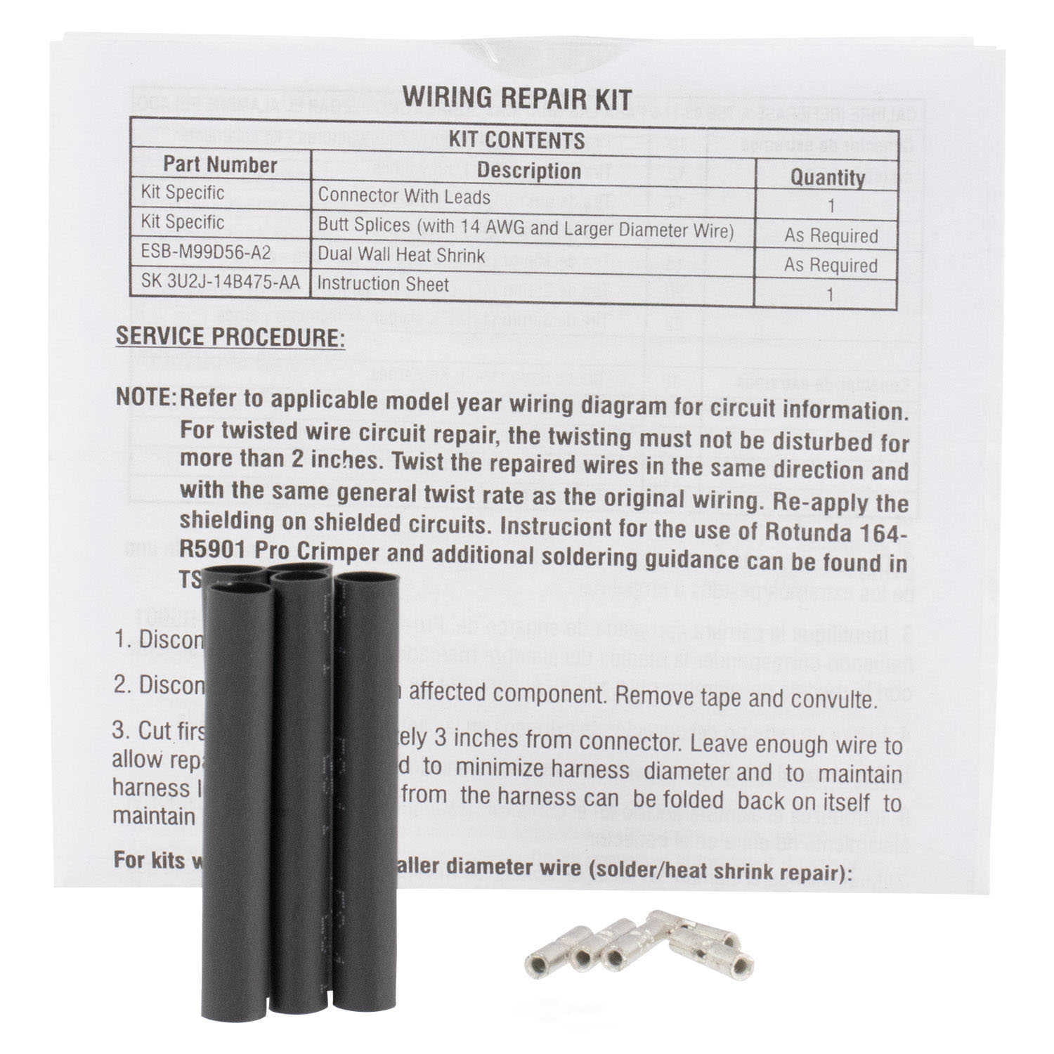 Motorcraft WT-1035 Fuel Pump Jumper Harness Kit