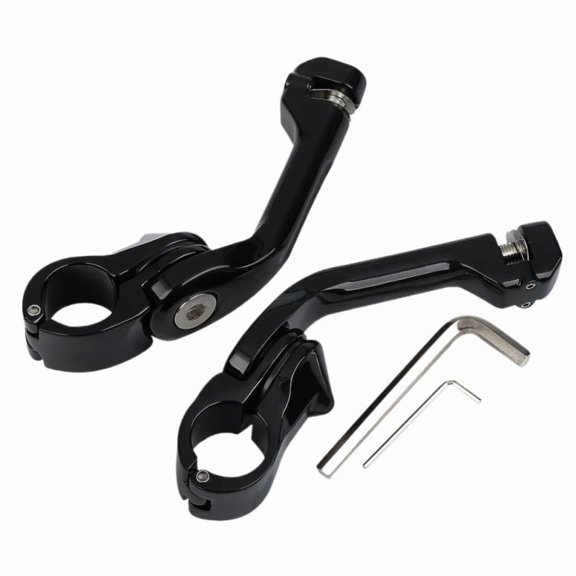 Motorcycle 1.25" Adjustable Highway Long Angled Foot Pegs Mount For Harley Touring Dyna