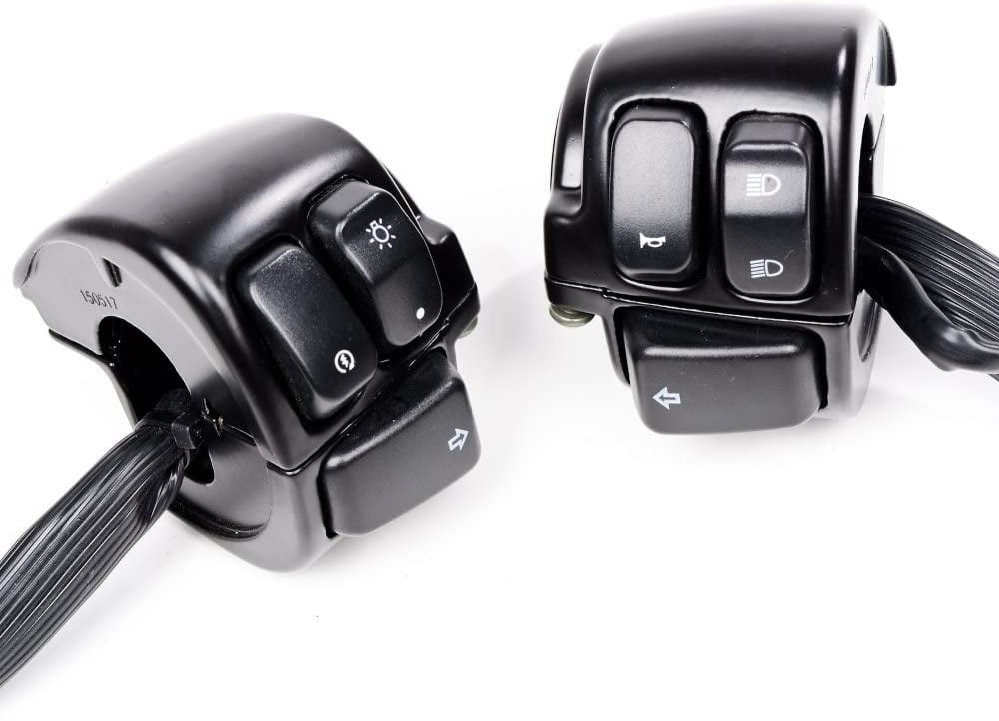 Motorcycle 1" Handlebar Switch Horn Turn Signal Headlight Control Kit