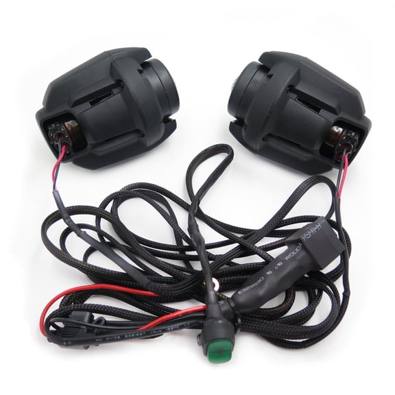 Motorcycle 1 Pair Head Light Safety Spot Fog Light w/ Core Line For BMW K1600 R1200GS ADV