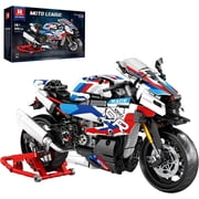 Motorcycle 1000 RR Technic Building Set for Adults, 18 Scale Model Kit, 949 PCS Collectible Motorcycle Display Model with Stand, Motorbike Gift Idea for Boys and Kids 14+