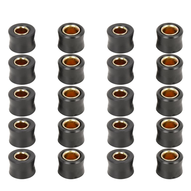 4Pcs 10mm Motorcycle Rear Shock Absorber Rubber Bushings – Direct Fit, Black, Metal & Rubber