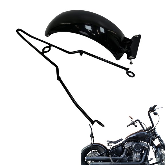Motorcycle Rear Fender Plate Mudguard With Bracket for Harley Softail Street Bob FXBB 2019-2024 Black 18cm
