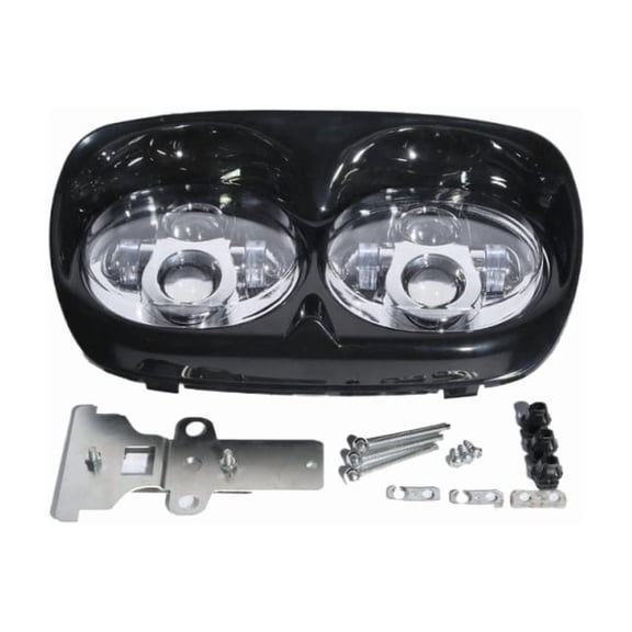 Motorcycle 5.75" Dual LED Headlight Lamp Projector For Harley Road Glide FLTR 1998-2013