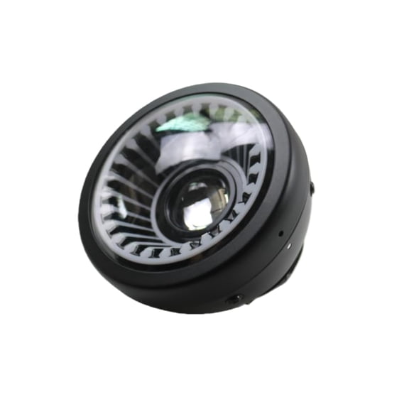 Motorcycle 6.5'' Universal LED RGB Headlight High Low Beam for Harley Cruiser Crown