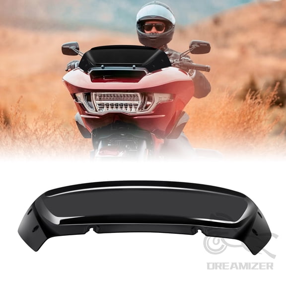 Motorcycle 6" Wave Windshield Windscreen Wind Splitter for Harley Touring CVO Street Glide FLHX Street Glide FLHXSE 2023 2024