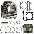 thumbnail image 1 of Motorcycle 61mm Big Bore Cylinder Head with Piston Rings Rebuild Kit for GY6 170cc to 200cc Bikes Engine Motor, 1 of 8