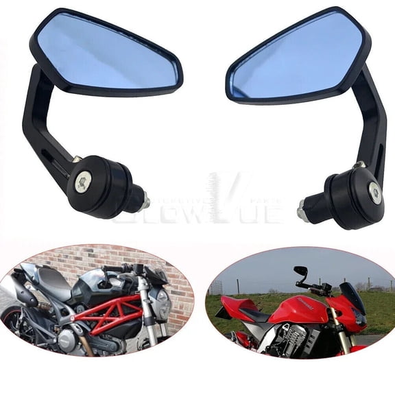 Motorcycle 7/8" 22mm Handle Bar End Mirror Universal For Ducati BMW Honda Suzuki