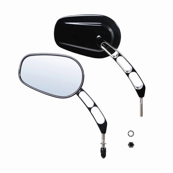 Motorcycle 8mm Rearview Side Mirrors For Harley Sportster Touring Dyna Street Bob FXDB Fat Bob FXDF Fatboy