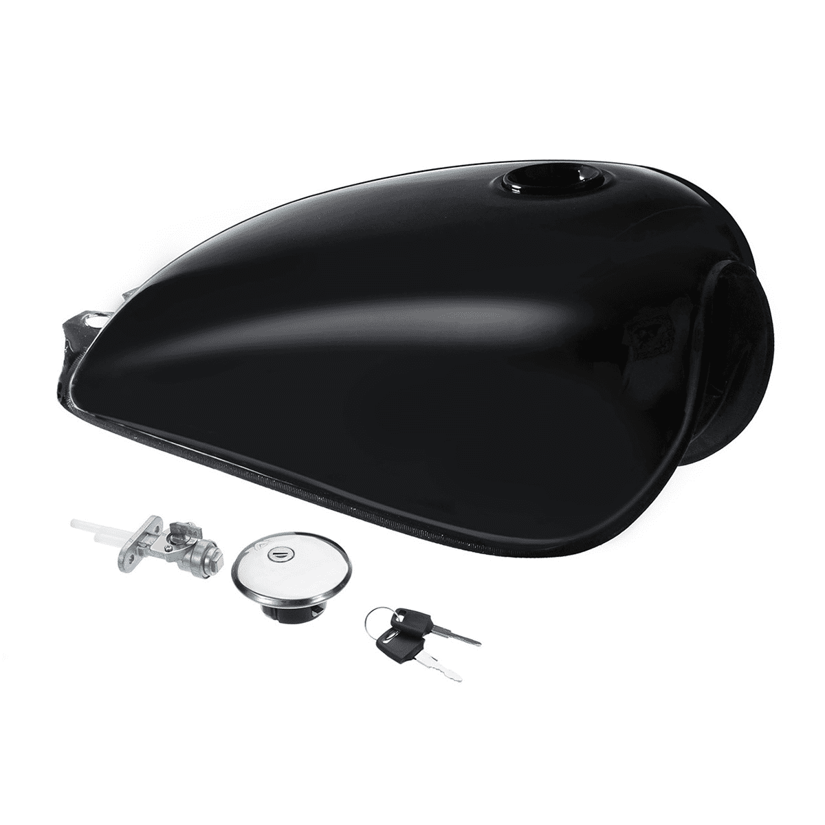汎用 カフェレーサー 9L燃料タンク ブラックGN125/250対応 カスタム用 Motorcycle-9L-2-4-Gallon-Cafe-