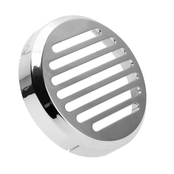 Motorcycle 9cm/3.5" Chrome Round Slotted Grille Horn Cover for Honda Cruiser Bikes Shadow VT1100/750 VT/VLX 600 VTX1300C 1800C