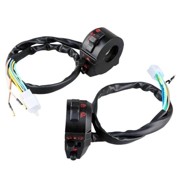 Motorcycle ATV 22mm Handlebar Left Right Side Control Switch High/Low Beam Light Turn Signal Horn Switch 7/8 Inch Motorbike Part