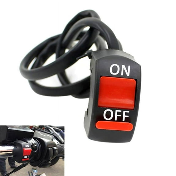 Motorcycle ATV Bike Handlebar Accident Hazard Light ON/OFF Kill Switch Button fu