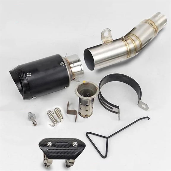 Motorcycle Exhaust System Slip OnExhaust Tip Baffle Pipe Middle Link Tube Parts For Yamaha YZF R6 2006-2019
