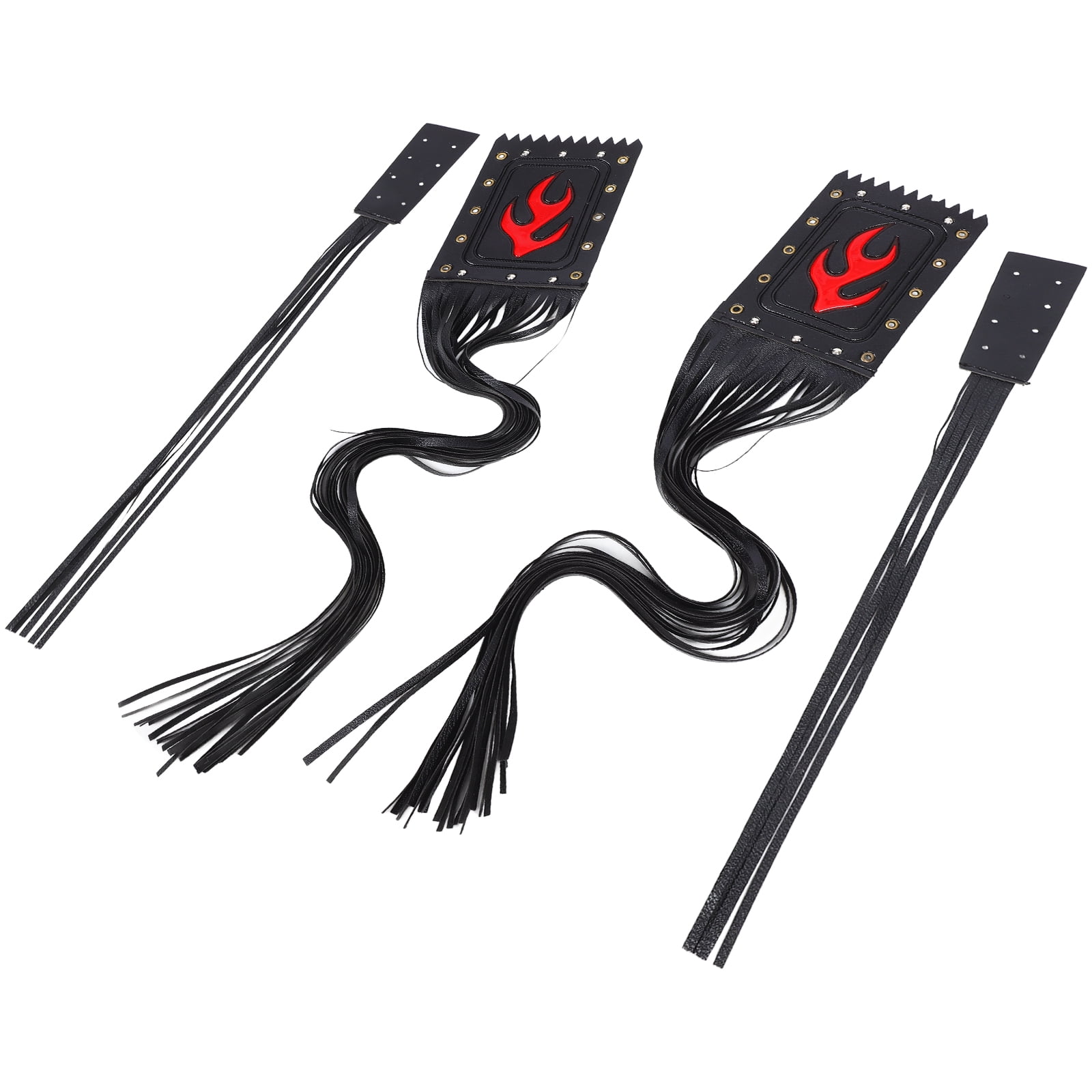 Motorcycle Accessories Streamers Handlebar Motorbike Tassel Grip Tassels Cruiser Leather 2 Pcs