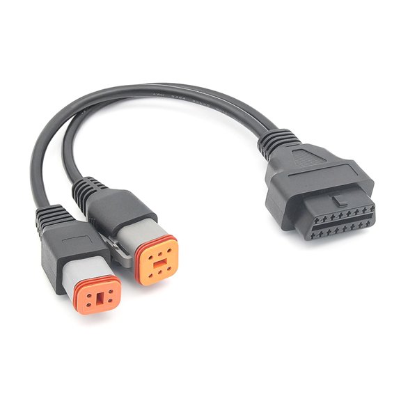 Motorcycle Adjustments Diagnostic Scan Tool Adapter Cable for 6+4 Pin Interfaces Data Transfer Easy Plugs and Play