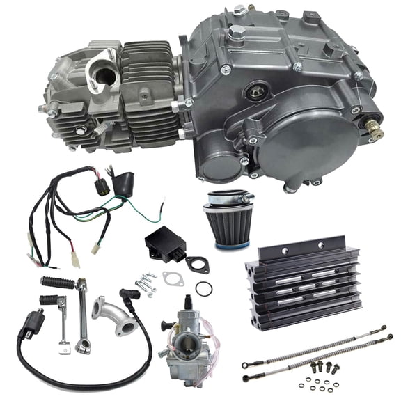 Motorcycle Air Filter Carburetor Wire Harness Oil Cooler Genuine Lifan 150cc Motor Kit for CRF50 CRF70 XR50 XR70 CT90 CT70 XL70 ST70 QA50 QR50 Taotao Apollo Pit Dirt Bike Trail Monkey Pocket Bike