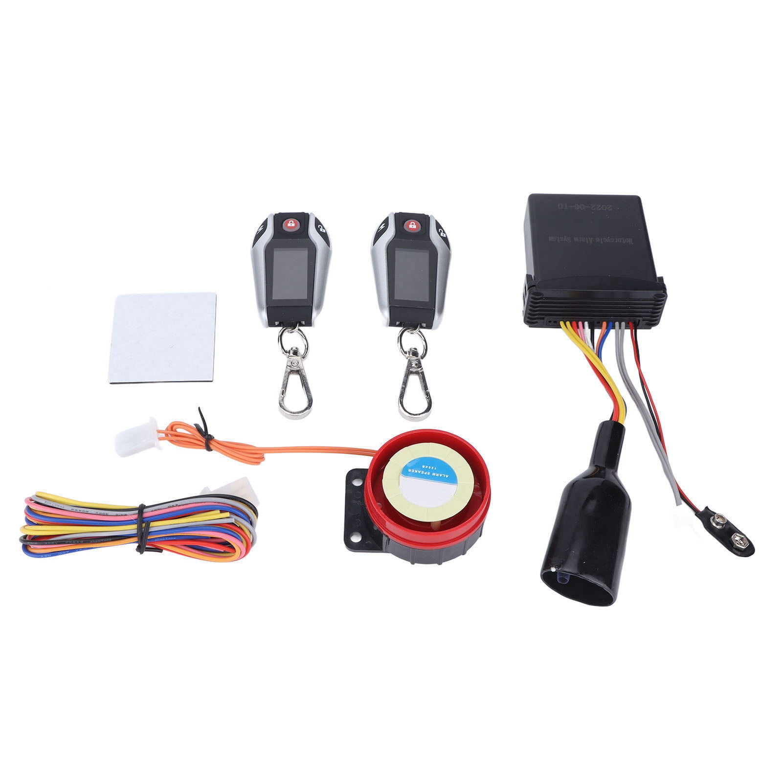Motorcycle Alarm System PKE Sensing LCD Display Multifunction Anti
