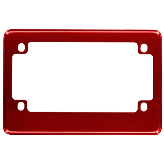 Motorcycle Anodized Aluminum License Plate Frame - RED