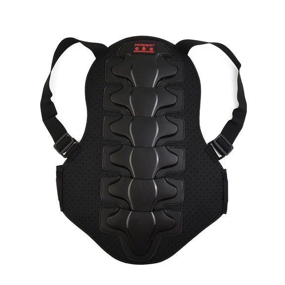 Motorcycle Back Protector Spine Armor Shockproof Safety Vest For Racing Riding Skiing Skateboard Body Protection Gear Black EVA