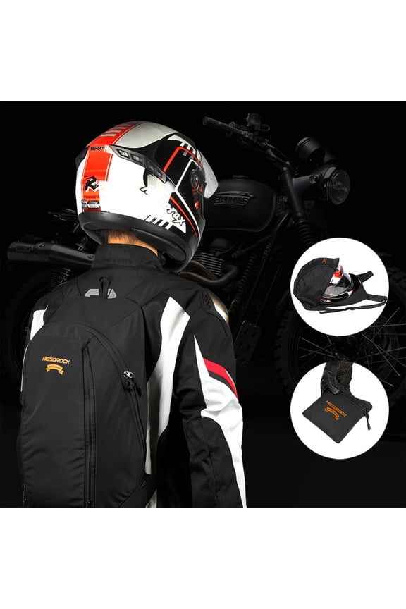 Motorcycle Backpack Locomotive Helmet Bag Foldable Waterproof,24L