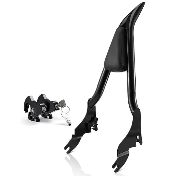 Motorcycle Backrest Sissy Bar Detachable Passenger Assembled Backrest Rear Pad Upright 28" Compatible With Harley Touring Road King Road Glide Street Glide Electra Glide Road King 2009-2023