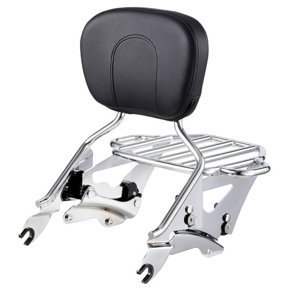 Motorcycle Backrest Sissy Bar with Luggage Rack, Compatible with Harley-Davidson Touring Models, Street Glide, Road Glide, and Road King, Detachable P