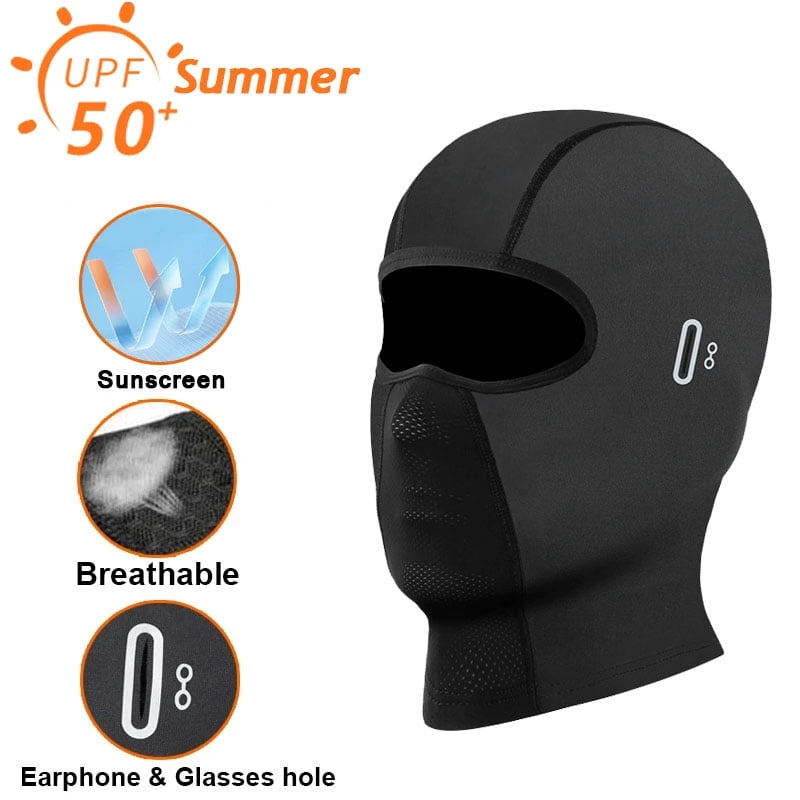 Motorcycle Balaclava Summer UV Protection Glasses Face Breathable Hole Men Women Quick-Drying Motorcyclist Winter Warm Ski Mask