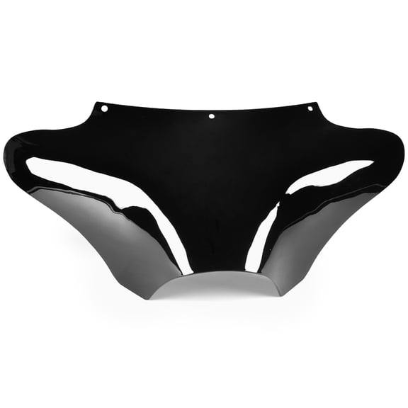 Motorcycle Batwing Windshield Headlight Fairing Compatible with Honda, Yamaha, Kawasaki, Victory and Suzuki Motorcycles, Black, 17" Tall (Compatible with Memphis Shades Trigger Lock Mounting Kits)