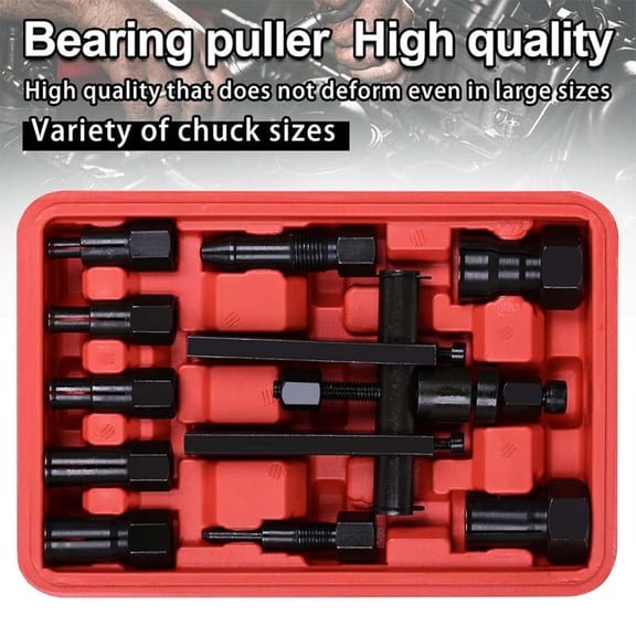 Motorcycle Bearing Puller Remover Tool Set For Bicycle And Automotive Bearings,Two-Claw Puller With Multiple Jaw Sizes For 8-25mm Bearings,Durable Alloy Steel Construction With Storage Case