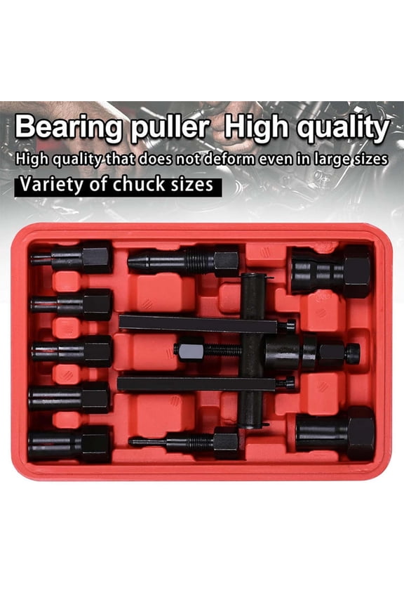 Motorcycle Bearing Remover Tool Set 10Pcs Two Claw Puller Extractor For Wheel Gear Removal Car Bicycle ATV Garage Repair Kit Auto Mechanic