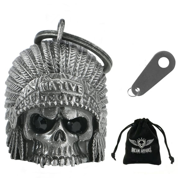 Motorcycle Bell for Bikers Women Men W/ Hanger, Biker Bell for Riders, Good Luck Riding Bell Moto Accessories