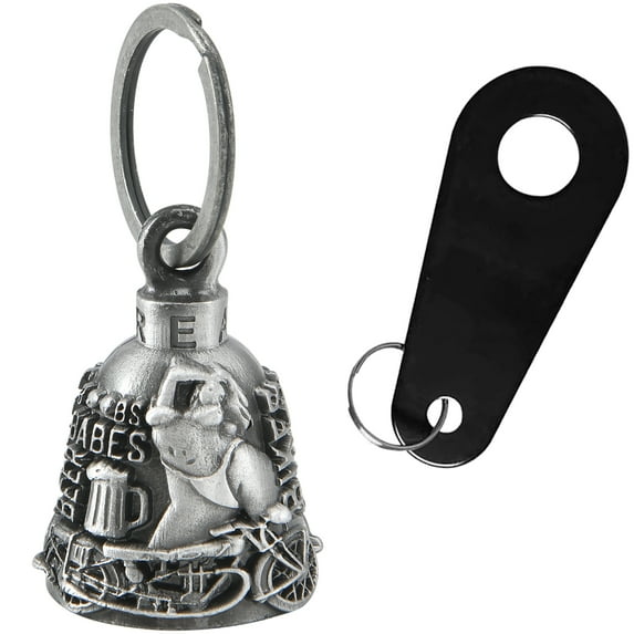 Motorcycle Bell for Bikers Women Men W/ Hanger, Biker Bell for Riders, Good Luck Riding Bell Moto Accessories