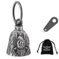 thumbnail image 1 of Motorcycle Bell for Bikers Women Men W/ Hanger, Biker Bell for Riders, Good Luck Riding Bell Moto Accessories, 1 of 4