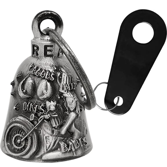 Motorcycle Bell for Bikers Women Men W/ Hanger, Biker Bell for Riders, Good Luck Riding Bell Spirit Bell Moto Accessories