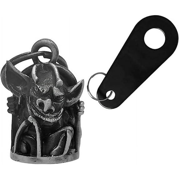 Motorcycle Bell for Bikers Women Men W/ Hanger, Biker Bell for Riders, Good Luck Riding Bell Spirit Bell Moto Accessories