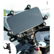 Motorcycle Bike Car Phone Mount, Shockproof Metal Holder, 360-Degree Swivel, Anti-Slip Grip, for Driving, Navigation Support, Durable Alloy Construction, Universal Compatibility, Street, Bksdlh